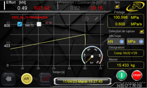 neotris software during test