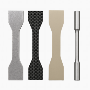 different types of specimens metal, composite, flat, round