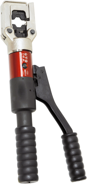 Intercable HP60-3 manual hydraulic crimping tool, 60 kN, 6–240 mm², swivel carabiner head