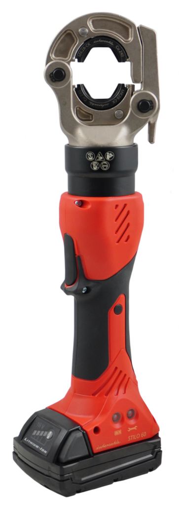 intercable battery-powered hydraulic crimping tool model STILO60