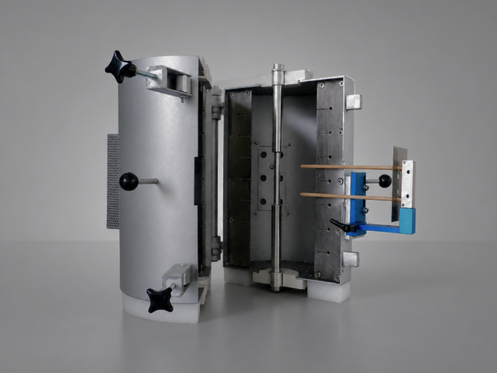 High-temperature extensometer for strain measurement during mechanical testing